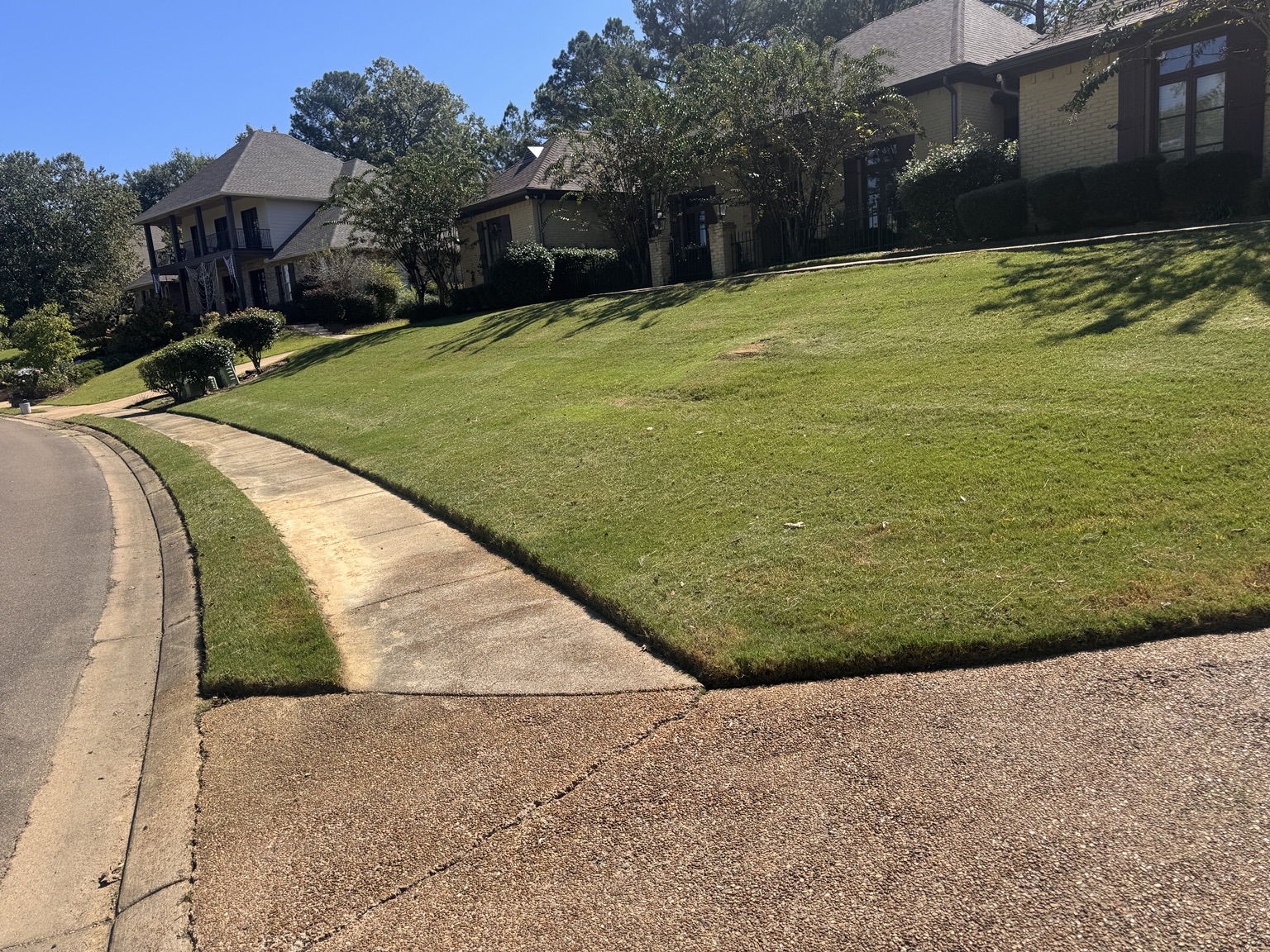 Madison Mississippi lawn mowing and edging project view 4
